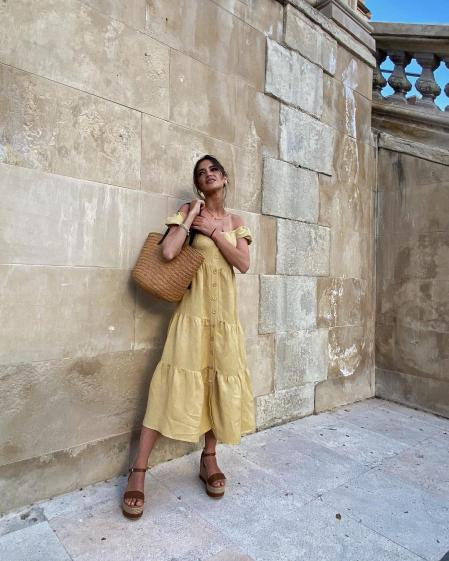 Sara Carbonero con su vestido de Slowlove