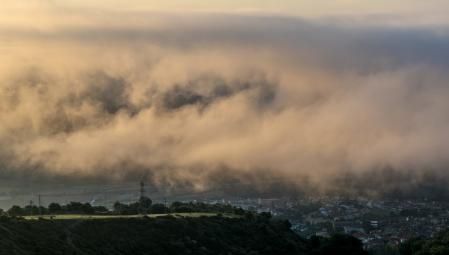 Espectáculo de nieblas en Sau.
