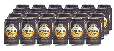 Pack de 24 latas (7,9L) de Cerveza Amstel Oro
