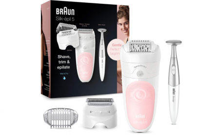 Depiladora Braun Silk-épil 5 con dos cabezales y perfiladora para zonas íntimas