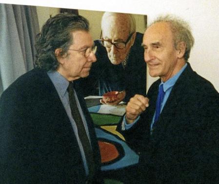 Tàpies y Chillida en la exposición dedicada a Miró en Barcelona, en 1997