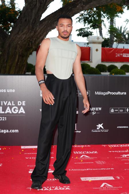Sergio Momo en la alfombra roja del Festival de Málaga