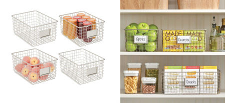 Cajas de rejas metálicas (4 piezas)