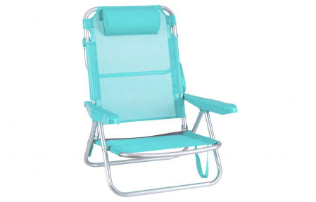 Silla baja de playa con cojín LolaHome