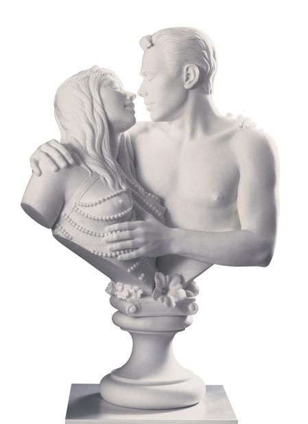 Busto de mármol de Jeff Koons e Ilona Staller, entonces su esposa, en 1991