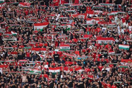 Imagen de las gradas del Puskas Arenas, este martes