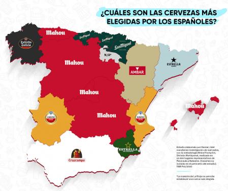 Mapa de consumo de cerveza por comunidades 2021