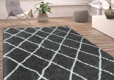 Alfombra de pelo largo.