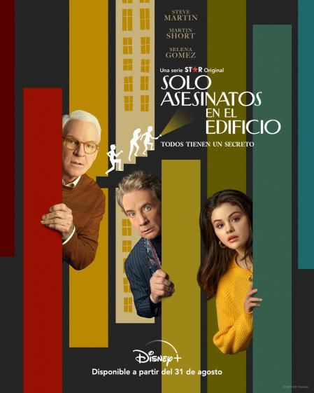 Póster oficial de 'Solo asesinatos en el edificio', que se estrena el 31 de agosto.