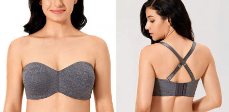 Sujetador invisible sin tirantes y con aros