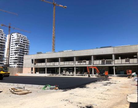 Vista general de las obras del colegio Les Arts de València