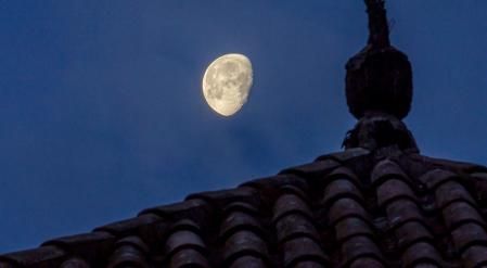 Conjunción de la Luna con Júpiter vista desde Sant Martí Sescorts.