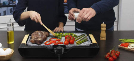 Plancha de asar eléctrica Tasty&Grill 2000 Inox MixStone de Cecotec