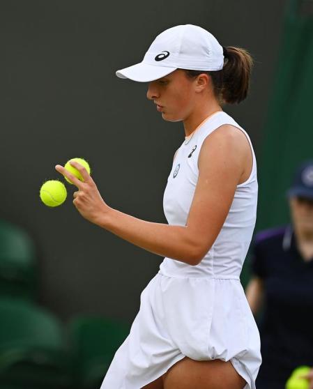 Iga Swiatek, este martes en Wimbledon