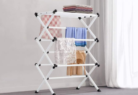 Tendedero plegable de 3 niveles para interior Solerconm