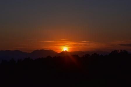 Puesta de sol en el Pedraforca.