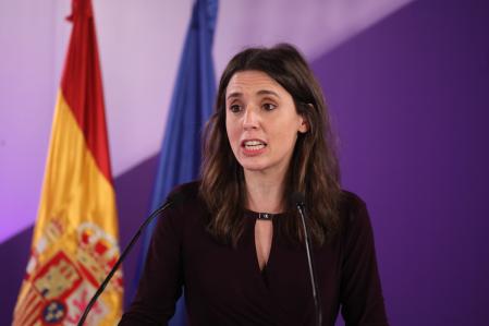 Irene Montero durante el 8M en Madrid.