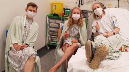 Los tres hermanos fueron trasladados al hospital