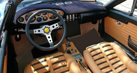 El interior del Ferrari 246 GT tenía el inconfundivle estilo Ferrari