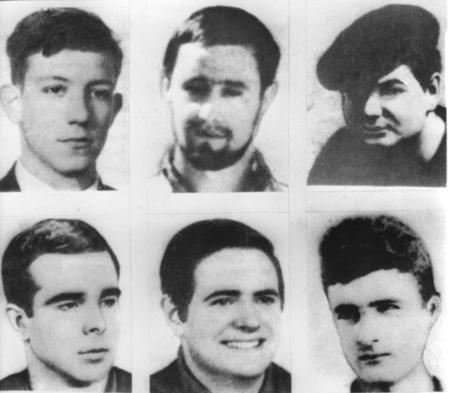 Los seis miembros de ETA condenados en el proceso de Burgos en 1970