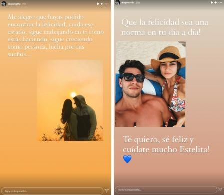 Diego Matamoros le dedicó unas bellas palabras a Estela a través de sus stories de Instagram.