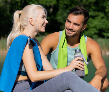 Toalla de microfibra.