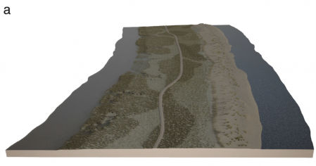 La carretera se extendía casi 1.200 metros
