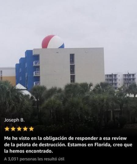 La respuesta de un usuario a la reseña