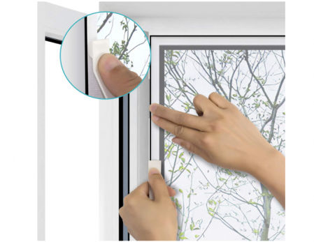 Mosquitera universal para ventana de fijación con velcro y lavable Apalus