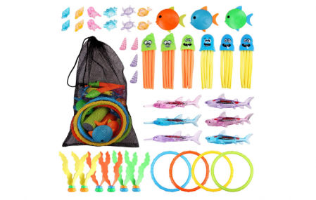 Kit de juguetes para la piscina.