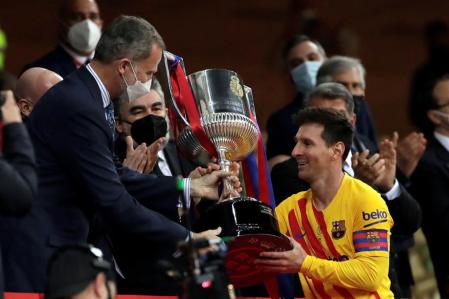 Messi recoge la Copa del Rey en abril