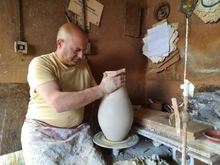 José María Guisado en el torno