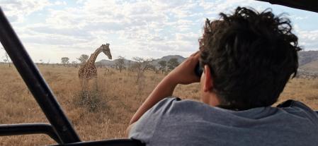 Las jirafas causan fascinación en los pequeños, sobre todo cuando se ven de muy cerca