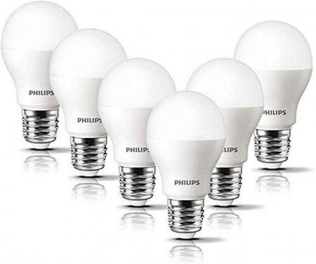 Pack 6 bombillas Philips LED esférica casquillo E27