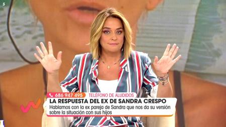 Toñi Moreno quiso aclarar que Sandra no había cobrado por su testimonio.