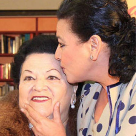 María del Monte y su madre