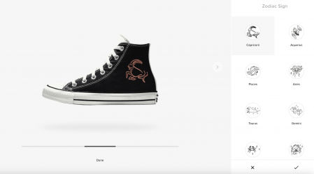 Proceso de personalización de las zapatillas