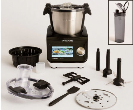 Robot de cocina inteligente Create Chefbot Touch con cesta vaporera y vaso portátil
