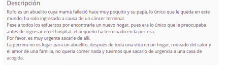 La descripción de Rufo, el perro que está en acogida/ Por los pelos