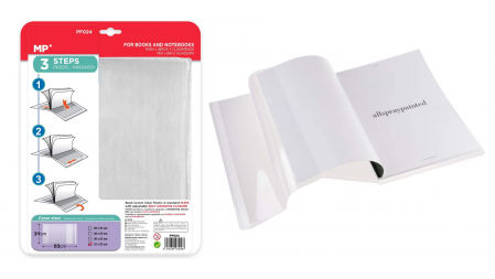 Forro de libros autoadhesivo y ajustable de MP