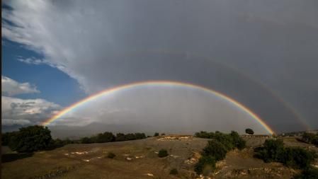 Doble arco iris en Manlleu.