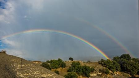 Doble arco iris en Manlleu.