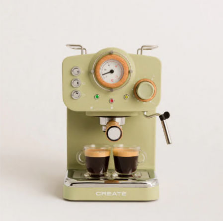 Cafetera retro espresso de brazo y doble salida