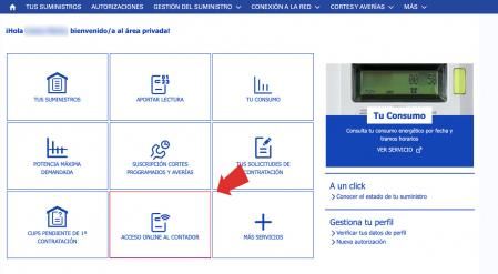 Este es el apartado que ofrece los datos sobre el consumo