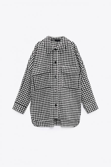 Sobrecamisa con estampado de cuadros vichy 29,95 euros