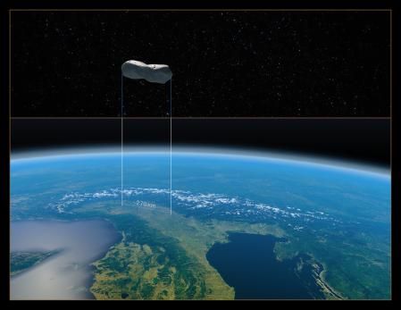 Comparación en tamaño del asteroide Kleopatra con el norte de Italia.