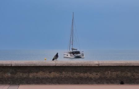 Amanecer gris en Fuengirola.