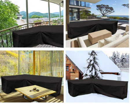 Funda para sofá de exterior en L.