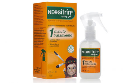 Spray gel de tratamiento para eliminar piojos y liendres en 1 minuto de Neositrin