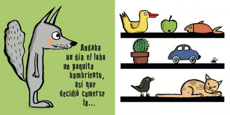 Detalle del libro 'El lobo y la mosca' de Antje Damm